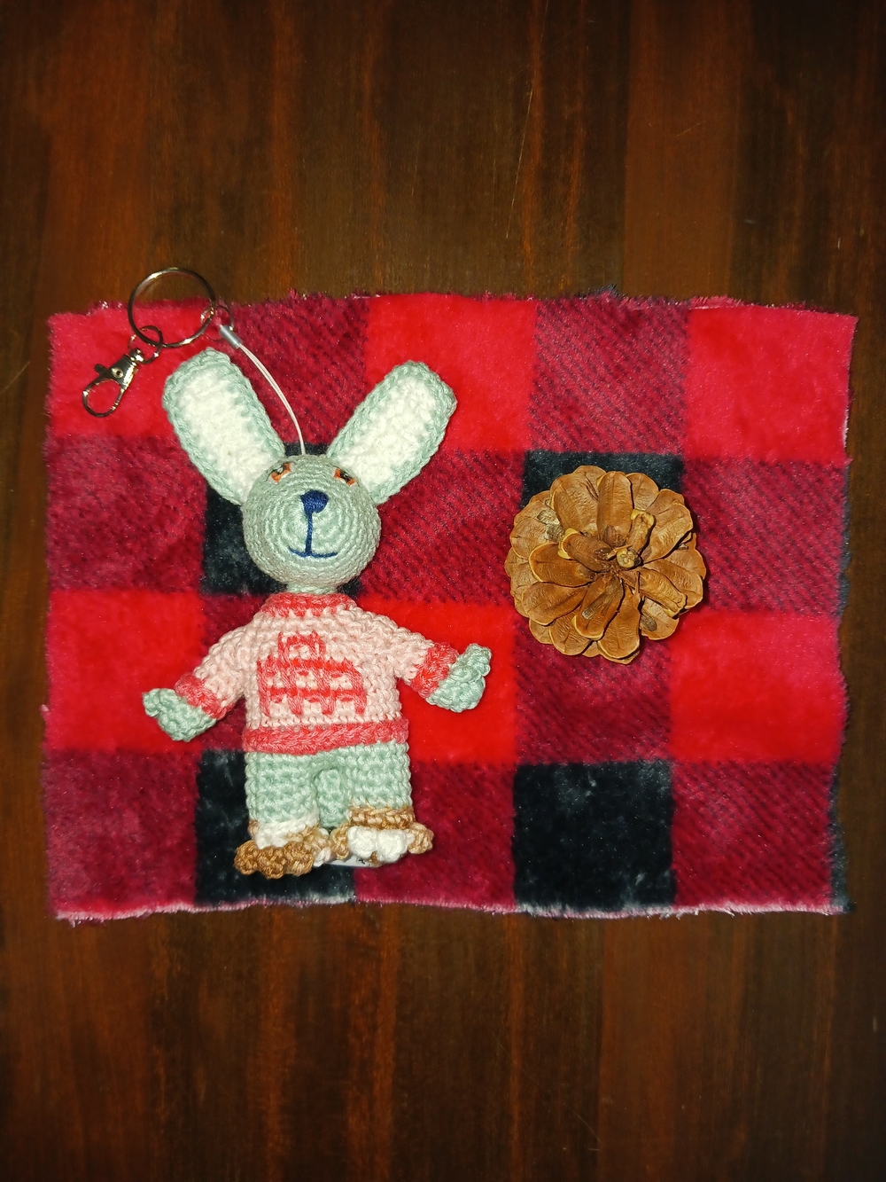 Lutin De Foret Handmade Crochet Forest Spirit Keychain Stuffed Animal Quebec